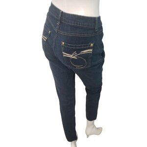 Decoded y2k Denim Low Rise Jeans Juniors Sz 13 Metallic Thread
